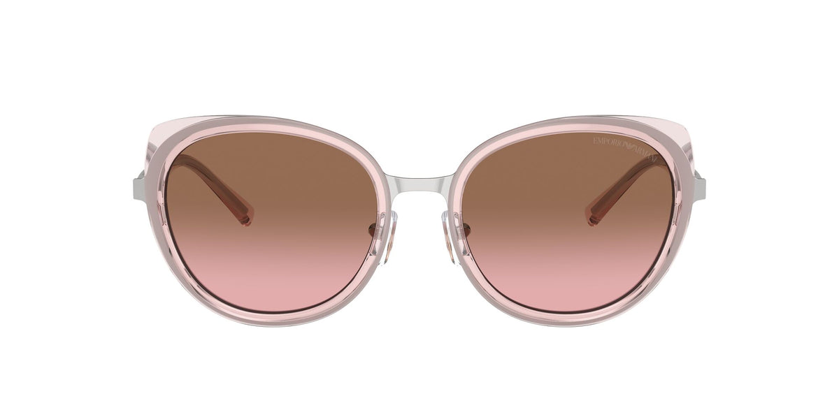 Emporio Armani  0EA2146 336414 53 Shiny Silver/ Pink Gradient Brown 53 / Polycarbonate / Metal / Metal