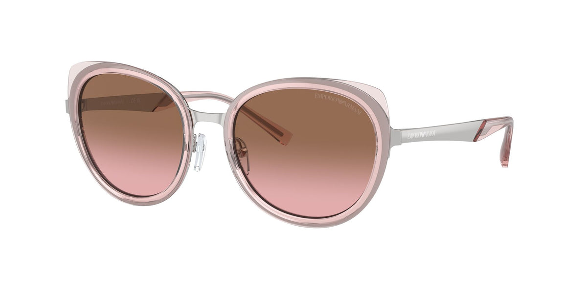Emporio Armani  0EA2146 336414 53 Shiny Silver/ Pink Gradient Brown 53 / Polycarbonate / Metal / Metal