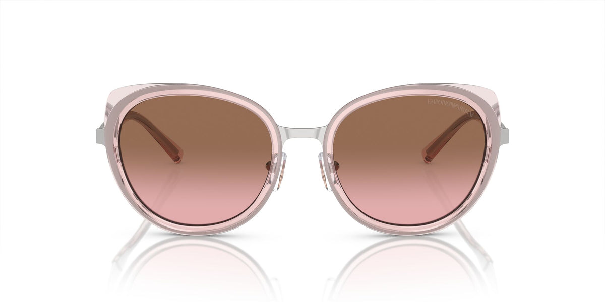 Emporio Armani  0EA2146 336414 53 Shiny Silver/ Pink Gradient Brown 53 / Polycarbonate / Metal / Metal