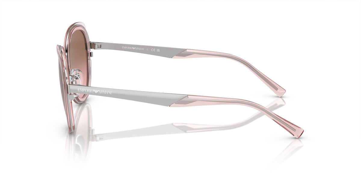 Emporio Armani  0EA2146 336414 53 Shiny Silver/ Pink Gradient Brown 53 / Polycarbonate / Metal / Metal