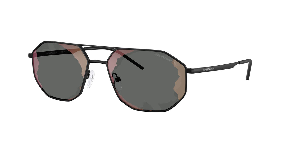 Emporio Armani 0EA2147 30017G 58 Matte Black/ Black Red Mirror