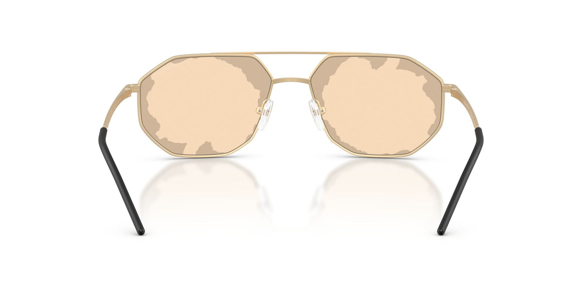 Emporio Armani 0EA2147 30027L 58 Matte Pale Gold/ Brown Mirror Gold