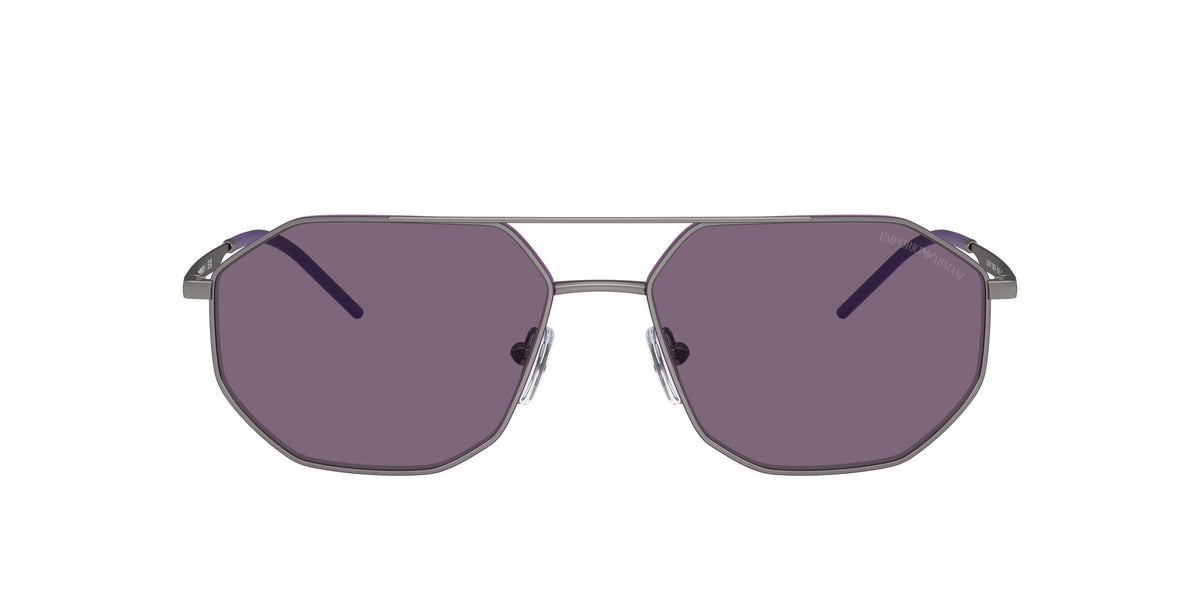 Emporio Armani  0EA2147 30031A 58 Matte Gunmetal/ Violet 58 / Polycarbonate / Metal / Metal