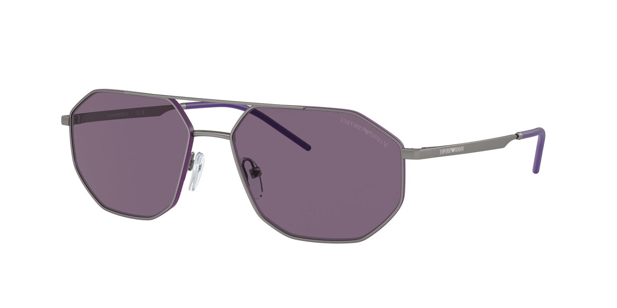 Emporio Armani  0EA2147 30031A 58 Matte Gunmetal/ Violet 58 / Polycarbonate / Metal / Metal