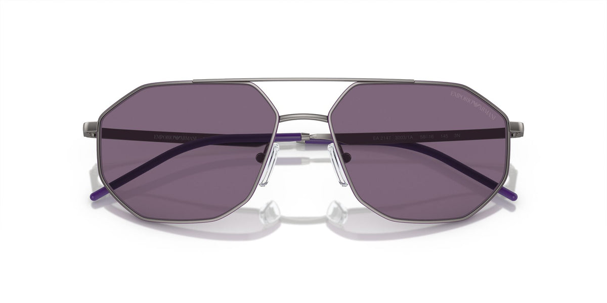 Emporio Armani  0EA2147 30031A 58 Matte Gunmetal/ Violet 58 / Polycarbonate / Metal / Metal