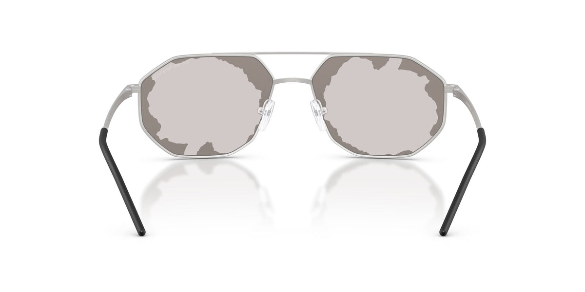 Emporio Armani 0EA2147 30157F 58 Matte Silver/ Smoke Mirror Black