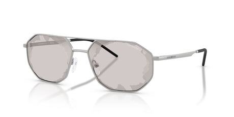 Emporio Armani 0EA2147 30157F 58 Matte Silver/ Smoke Mirror Black