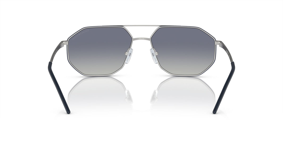 Emporio Armani  0EA2147 30454L 58 Matte Silver/ Blue Gradient 58 / Polycarbonate / Metal / Metal