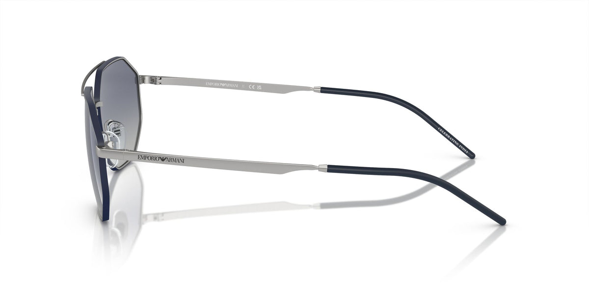 Emporio Armani  0EA2147 30454L 58 Matte Silver/ Blue Gradient 58 / Polycarbonate / Metal / Metal