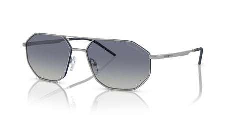Emporio Armani  0EA2147 30454L 58 Matte Silver/ Blue Gradient 58 / Polycarbonate / Metal / Metal