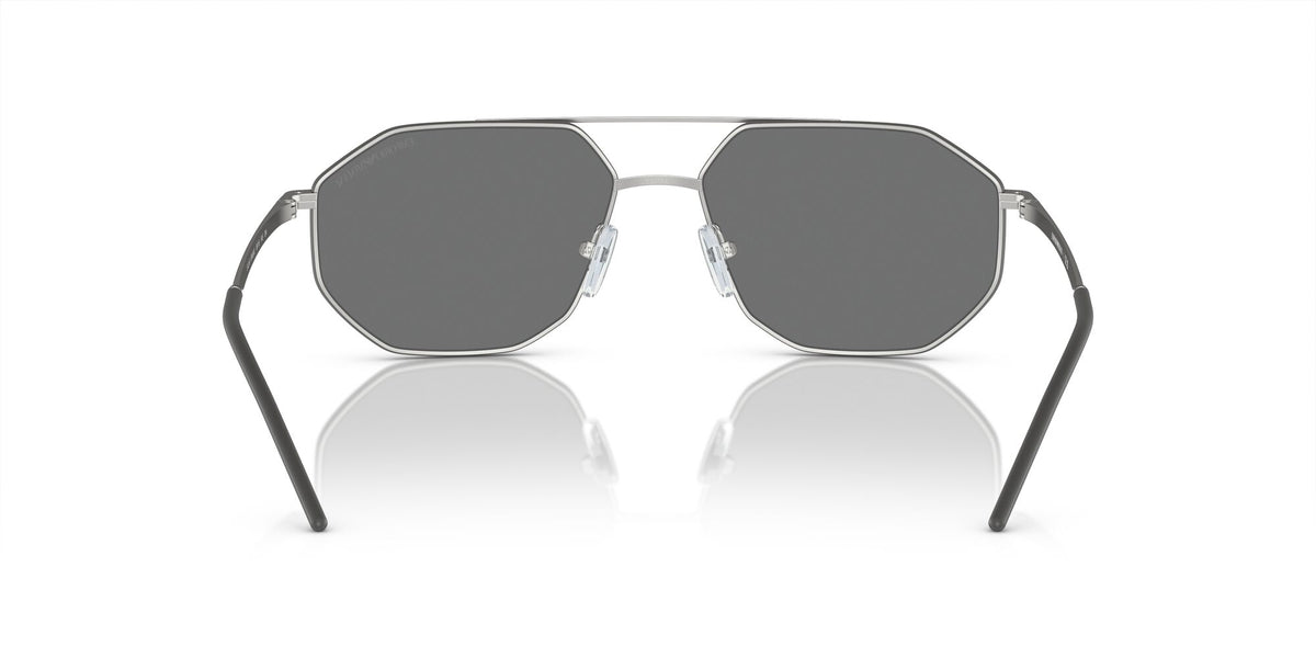Emporio Armani  0EA2147 30456G 58 Matte Silver/ Grey Mirror Silver 58 / Polycarbonate / Metal / Metal