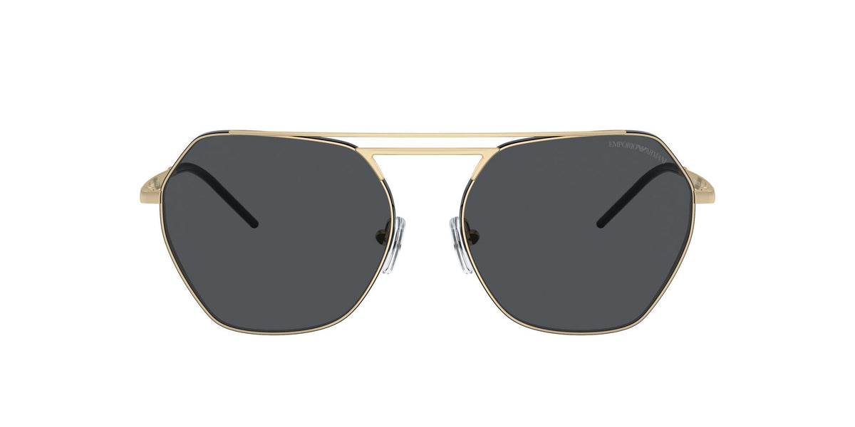 Emporio Armani  0EA2148 301387 56 Shiny Pale Gold/ Dark Grey 56 / Polycarbonate / Metal / Metal