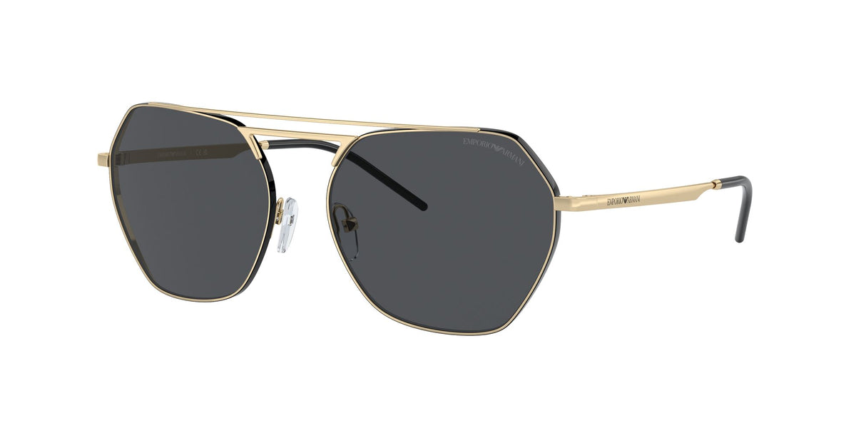 Emporio Armani  0EA2148 301387 56 Shiny Pale Gold/ Dark Grey 56 / Polycarbonate / Metal / Metal