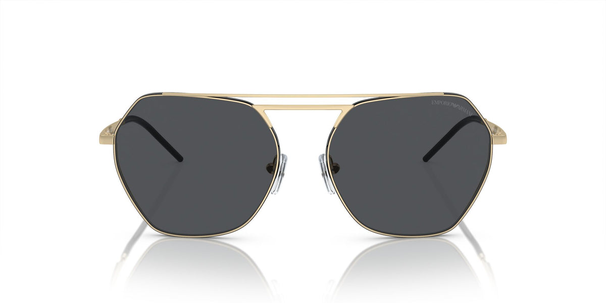 Emporio Armani  0EA2148 301387 56 Shiny Pale Gold/ Dark Grey 56 / Polycarbonate / Metal / Metal
