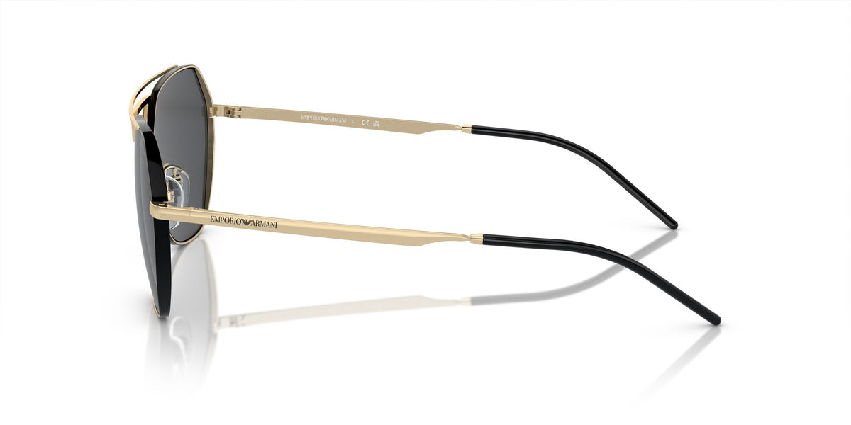 Emporio Armani  0EA2148 301387 56 Shiny Pale Gold/ Dark Grey 56 / Polycarbonate / Metal / Metal