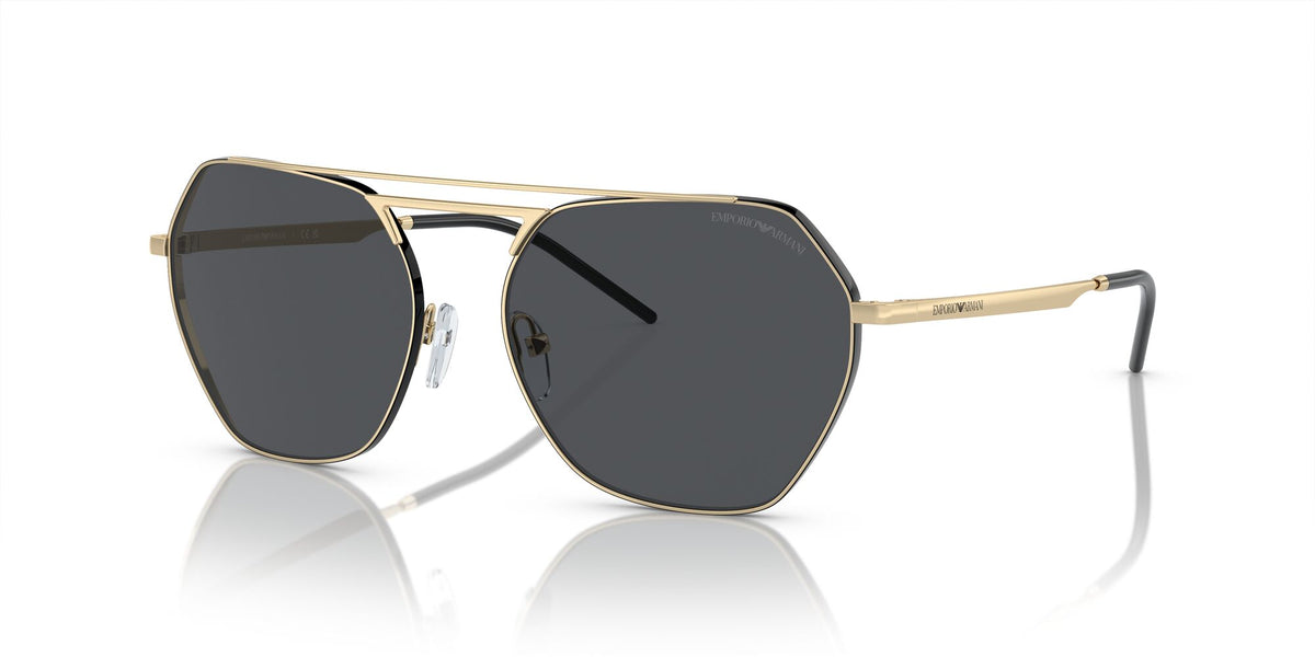 Emporio Armani  0EA2148 301387 56 Shiny Pale Gold/ Dark Grey 56 / Polycarbonate / Metal / Metal