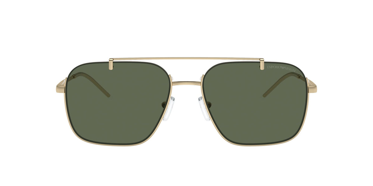 Emporio Armani  0EA2150 301371 57 Shiny Pale Gold/ Dark Green 57 / Polycarbonate / Metal / Metal