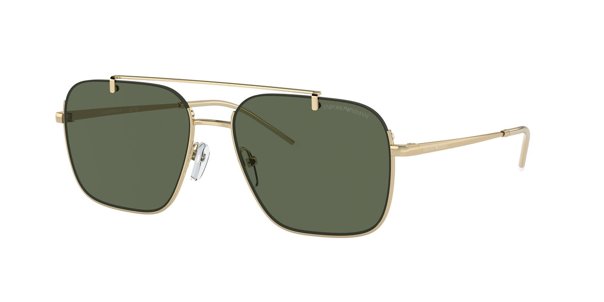Emporio Armani  0EA2150 301371 57 Shiny Pale Gold/ Dark Green 57 / Polycarbonate / Metal / Metal