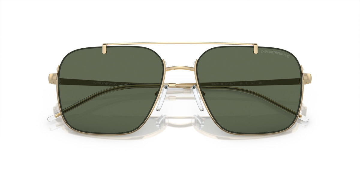 Emporio Armani  0EA2150 301371 57 Shiny Pale Gold/ Dark Green 57 / Polycarbonate / Metal / Metal