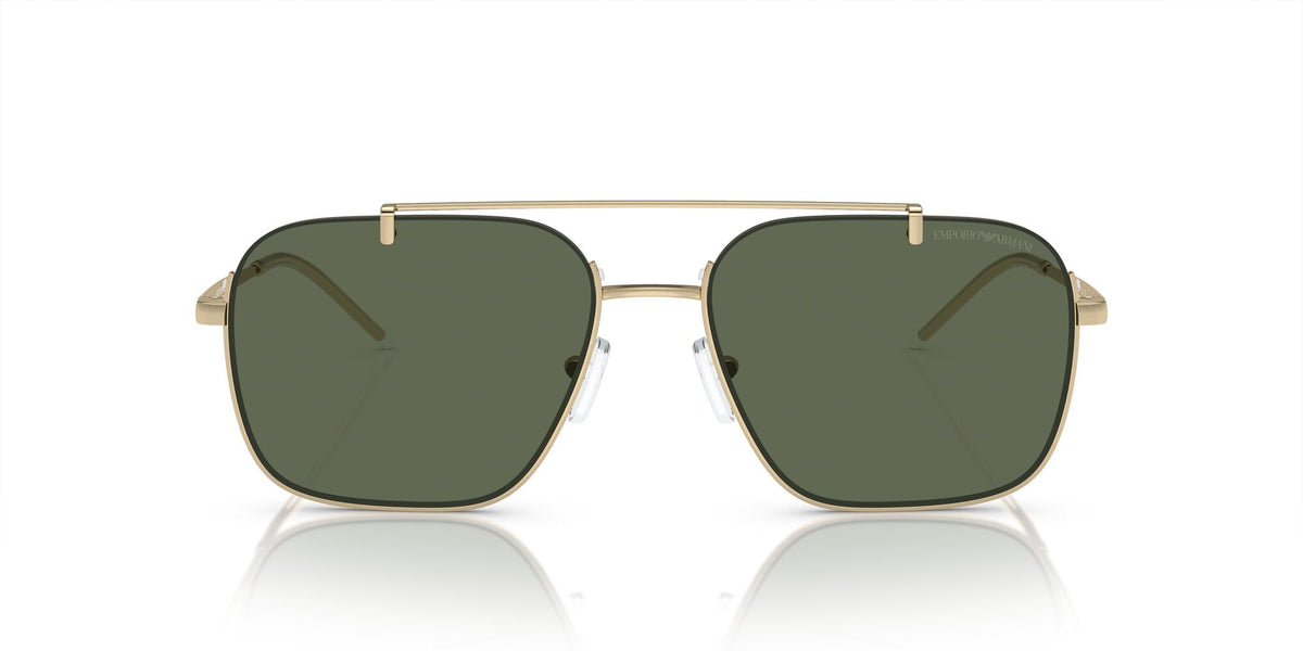 Emporio Armani  0EA2150 301371 57 Shiny Pale Gold/ Dark Green 57 / Polycarbonate / Metal / Metal