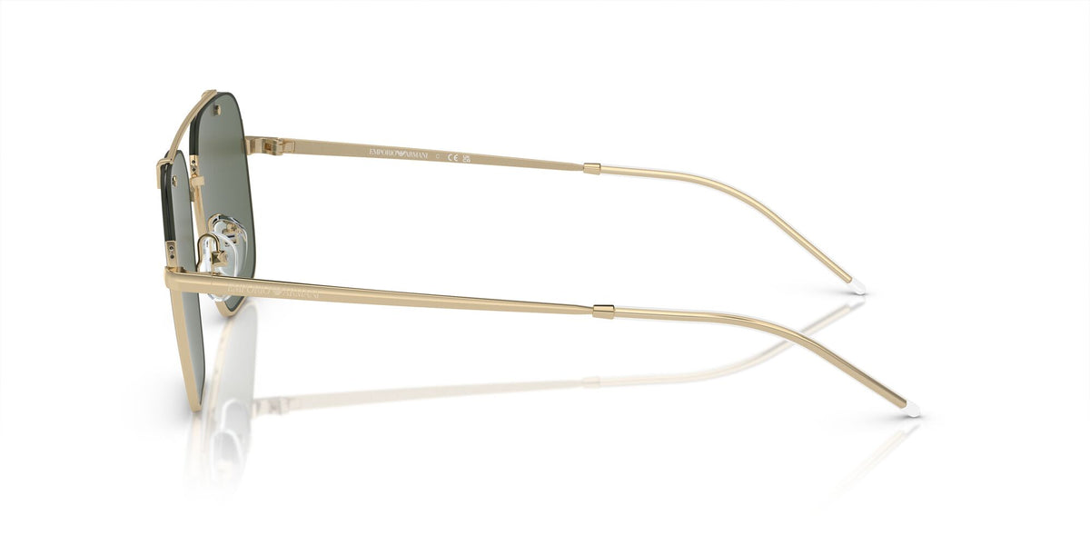 Emporio Armani  0EA2150 301371 57 Shiny Pale Gold/ Dark Green 57 / Polycarbonate / Metal / Metal