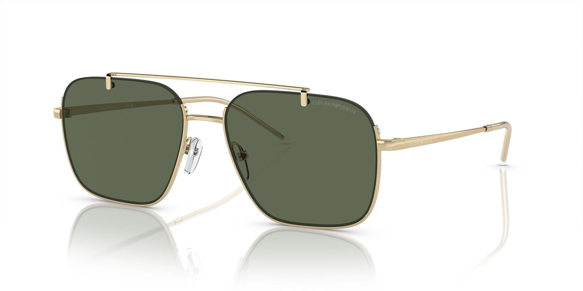 Emporio Armani  0EA2150 301371 57 Shiny Pale Gold/ Dark Green 57 / Polycarbonate / Metal / Metal