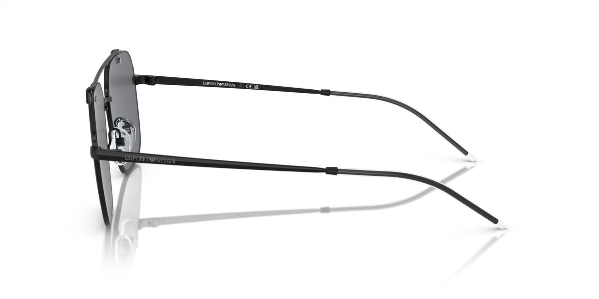 Emporio Armani  0EA2150 30146G 57 Shiny Black/ Light Grey Mirror Black 57 / Polycarbonate / Metal / Metal
