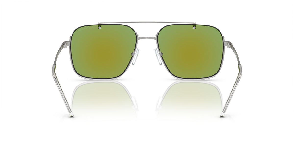 Emporio Armani  0EA2150 30154V 57 Shiny Silver/ Grey Mirror Violet 57 / Polycarbonate / Metal / Metal