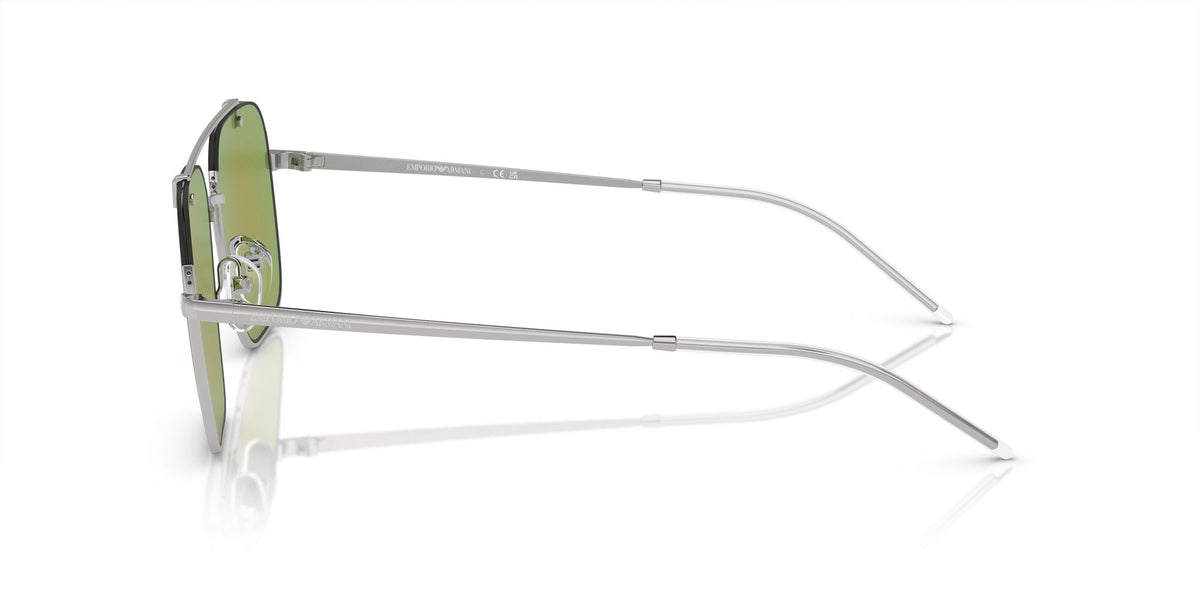 Emporio Armani  0EA2150 30154V 57 Shiny Silver/ Grey Mirror Violet 57 / Polycarbonate / Metal / Metal