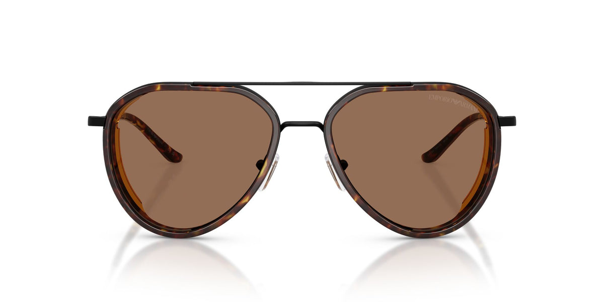 Emporio Armani  EA2163 300173 56 Matte Black / Dark Brown