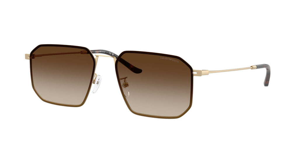 Emporio Armani  EA2165D 300213 58 Matte Pale Gold / Gradient Brown