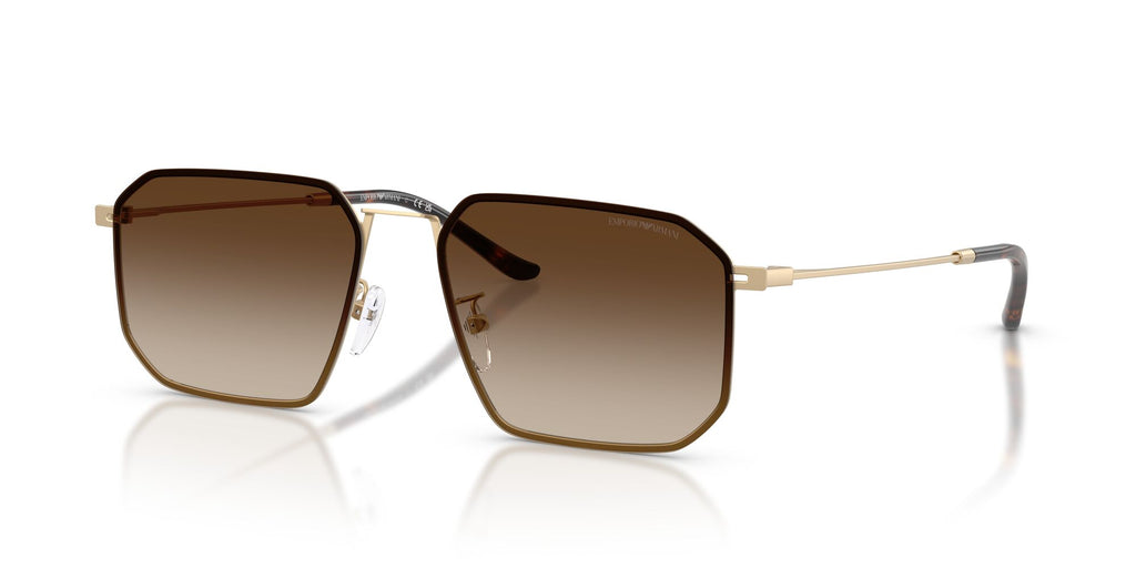 Emporio Armani  EA2165D 300213 58 Matte Pale Gold / Gradient Brown