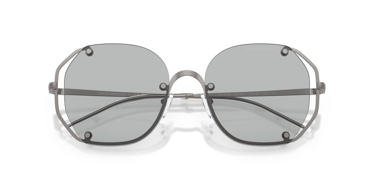 Emporio Armani 0EA2168 300387 54 Matte Gunmetal/ Light Grey