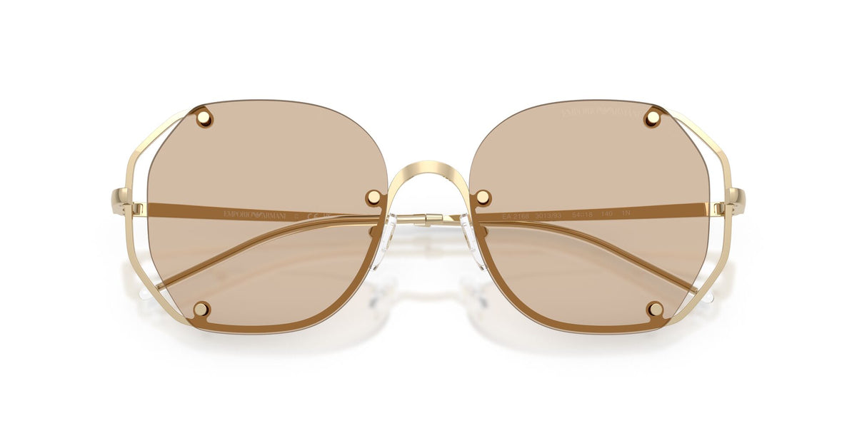 Emporio Armani 0EA2168 301393 54 Shiny Pale Gold/ Light Brown