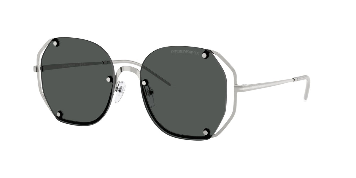 Emporio Armani 0EA2168 301587 54 Shiny Silver/ Dark Grey