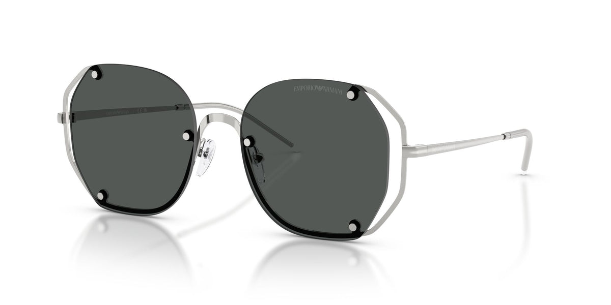 Emporio Armani 0EA2168 301587 54 Shiny Silver/ Dark Grey