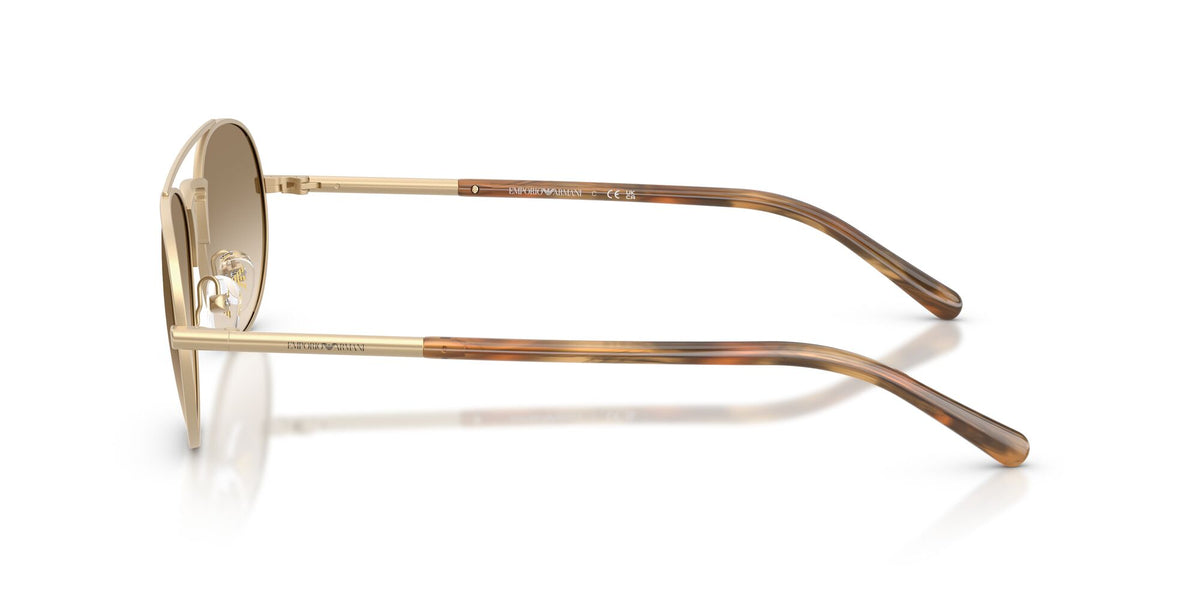 Emporio Armani 0EA2171 300213 57 Matte Pale Gold/ Yellow Gradient Brown