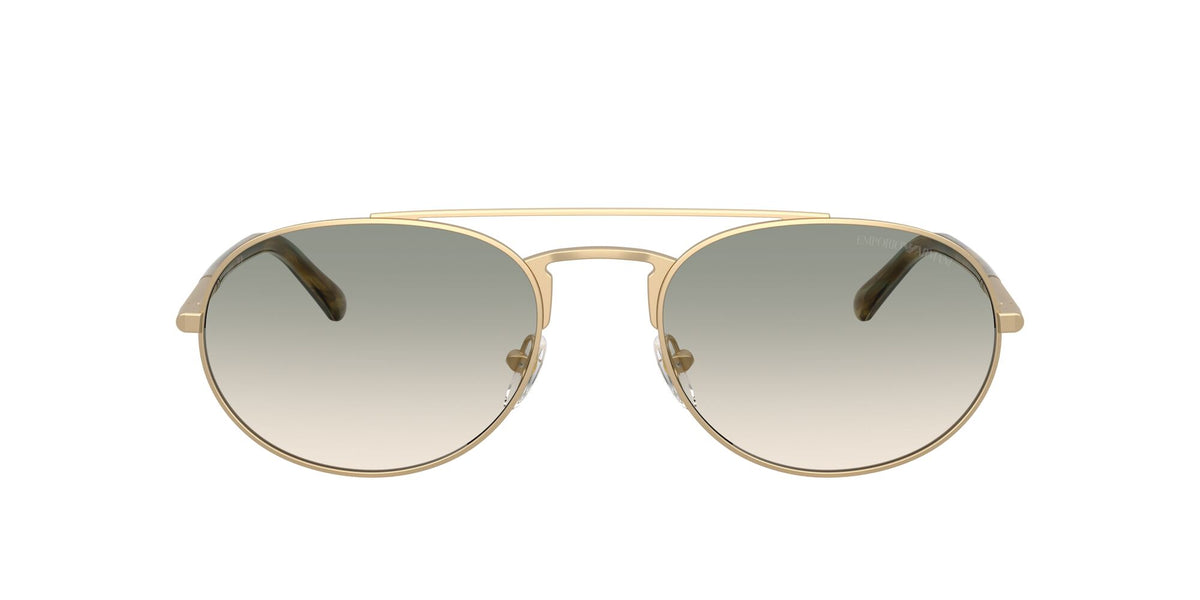 Emporio Armani 0EA2171 30022C 57 Matte Pale Gold/ Brown Gradient Green