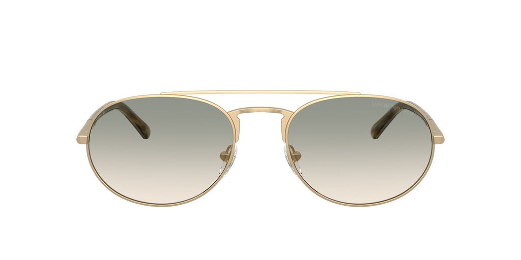 Emporio Armani 0EA2171 30022C 57 Matte Pale Gold/ Brown Gradient Green