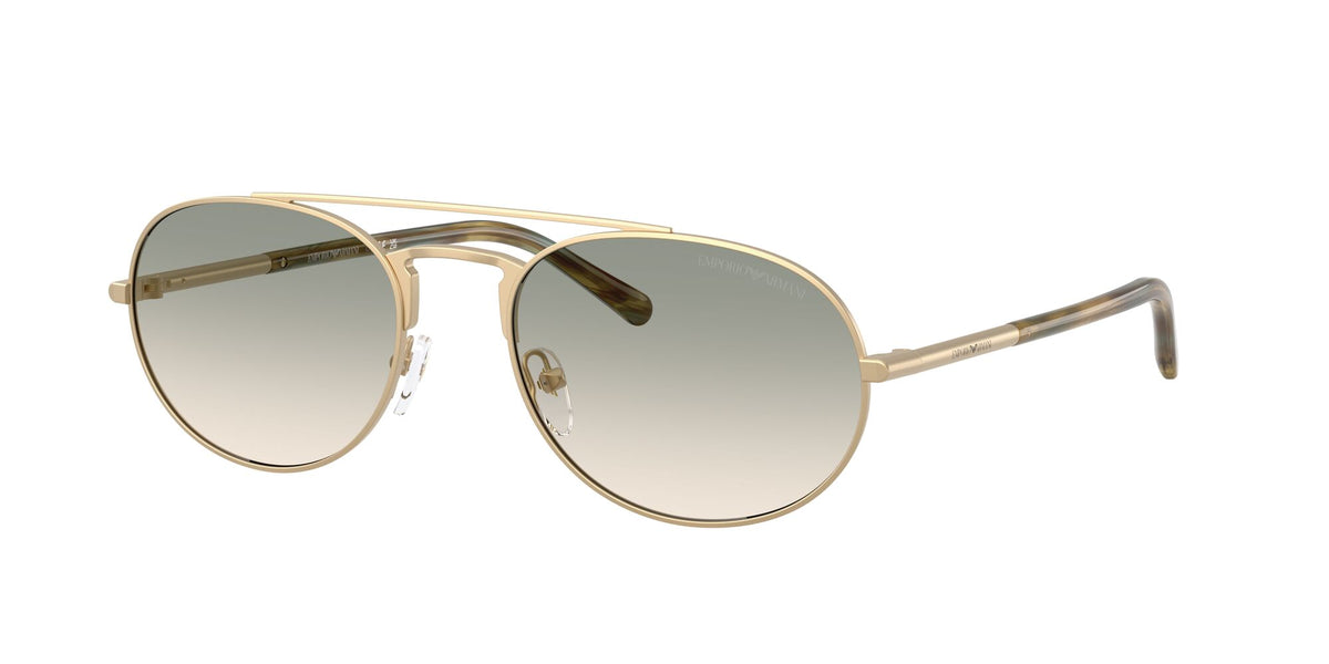 Emporio Armani 0EA2171 30022C 57 Matte Pale Gold/ Brown Gradient Green
