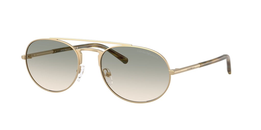 Emporio Armani 0EA2171 30022C 57 Matte Pale Gold/ Brown Gradient Green