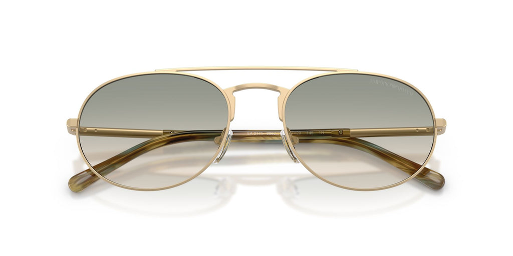 Emporio Armani 0EA2171 30022C 57 Matte Pale Gold/ Brown Gradient Green