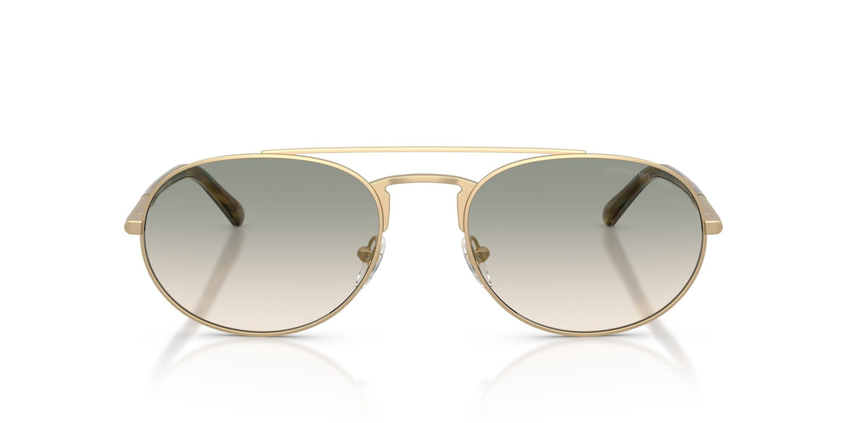 Emporio Armani 0EA2171 30022C 57 Matte Pale Gold/ Brown Gradient Green