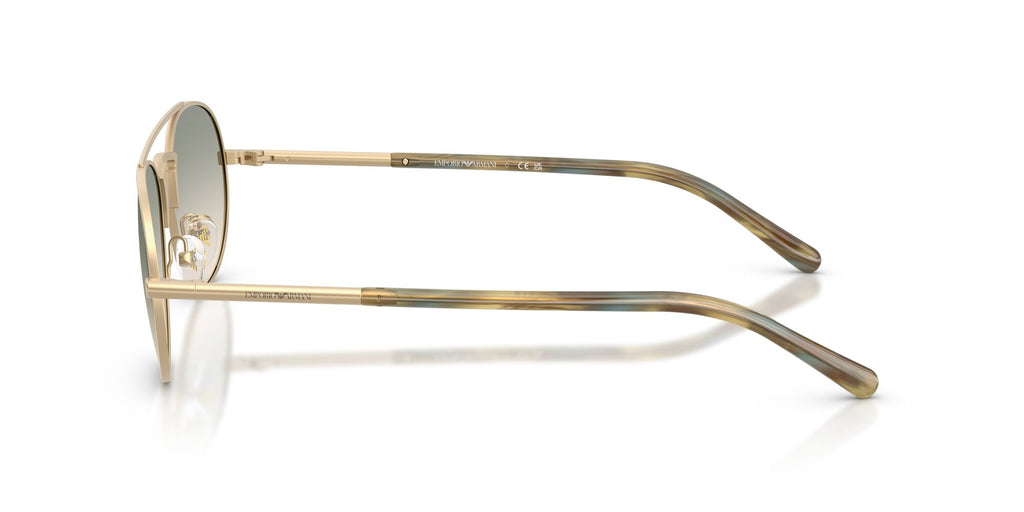 Emporio Armani 0EA2171 30022C 57 Matte Pale Gold/ Brown Gradient Green