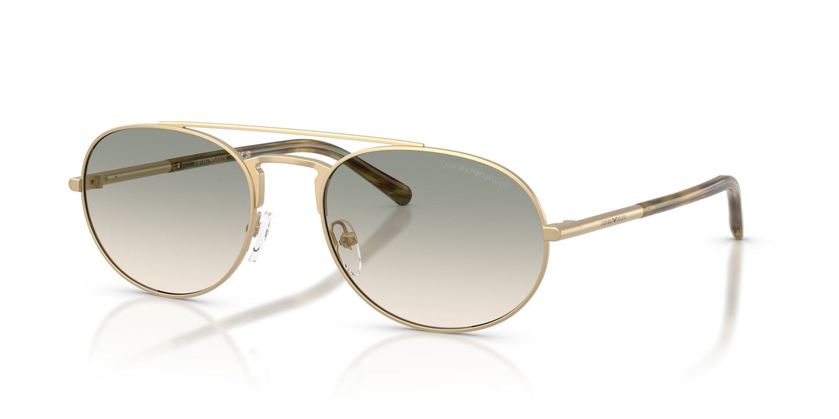 Emporio Armani 0EA2171 30022C 57 Matte Pale Gold/ Brown Gradient Green