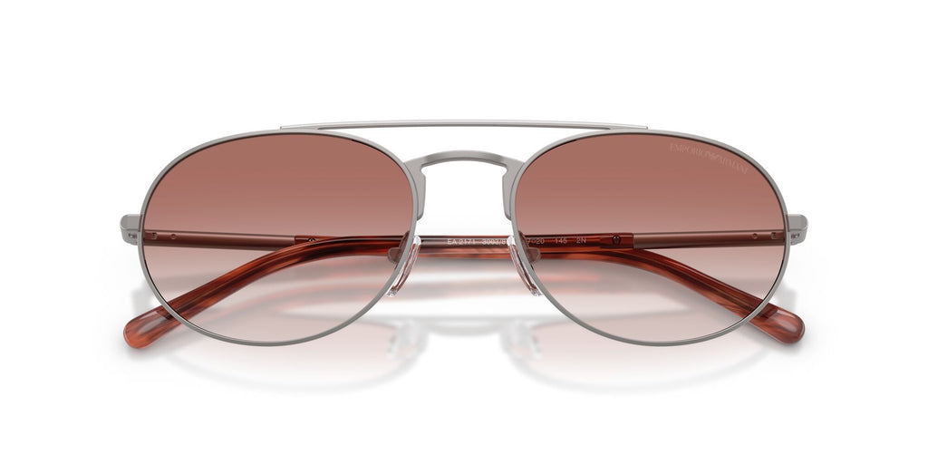 Emporio Armani 0EA2171 30038D 57 Matte Gunmetal/ Clear Gradient Pink