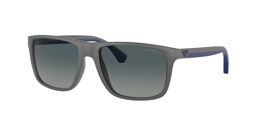 Emporio Armani 0EA4033 50604U 56 Matte Grey/ Gradient Blue Polarized