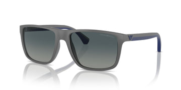 Emporio Armani 0EA4033 50604U 56 Matte Grey/ Gradient Blue Polarized