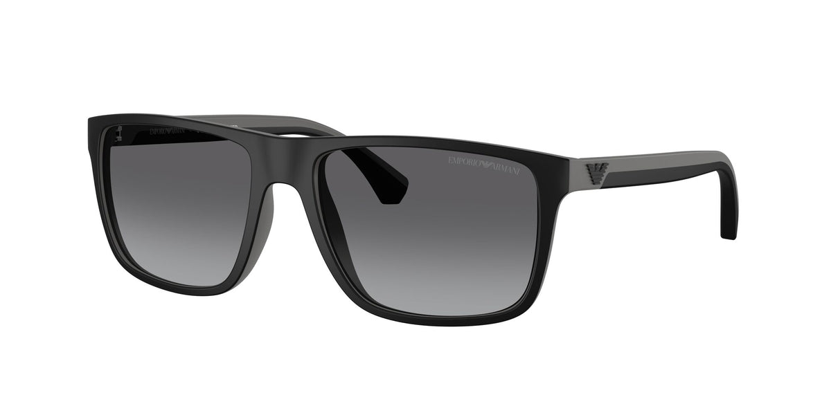 Emporio Armani  0EA4033 5229T3 56 Rubber Black & Grey/ Gradient Grey Polarized 56 / Plastic / Plastic