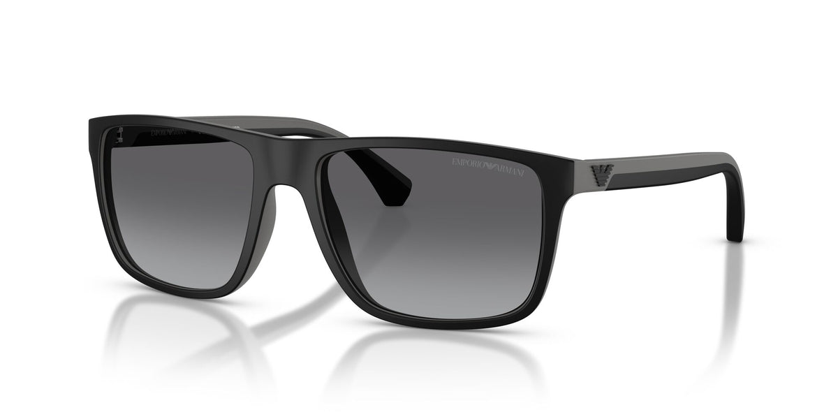 Emporio Armani  0EA4033 5229T3 56 Rubber Black & Grey/ Gradient Grey Polarized 56 / Plastic / Plastic